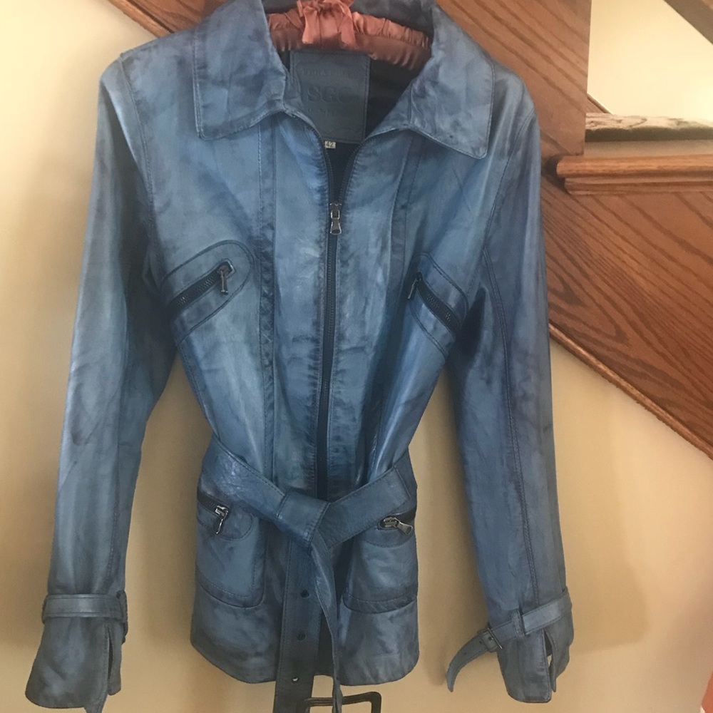 Leather coat